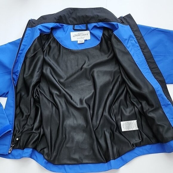 DryJoy's by FootJoy Womens Blue Wind Water Resistant Zip Up Jacket Lined Size XS - Picture 10 of 15